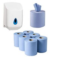Centrefeed Blue Roll 2ply 140mt Embossed - Adapt Paper