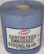 Hausown Blue Roll 6 Pack – 2-Ply CenterFeed Paper Wipes, 110m Rolls (Embossed)