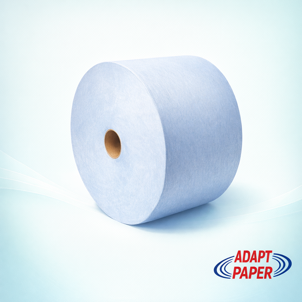 Large 1-ply blue forecourt wiper roll measuring 1200 metres for petrol stations and garages