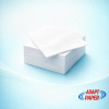 Case of 2000 white 2-ply paper serviettes with a 1/8 fold for wrapping restaurant cutlery