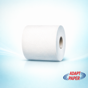 Case of 6 white 2-ply recessed roll hand towels measuring 148m for U-Turn washroom dispensers