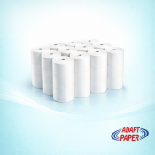 Stack of 36 bulk coreless toilet rolls 2 ply white