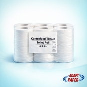 Pallet of bulk centrefeed toilet rolls for wholesale clearance in Ireland